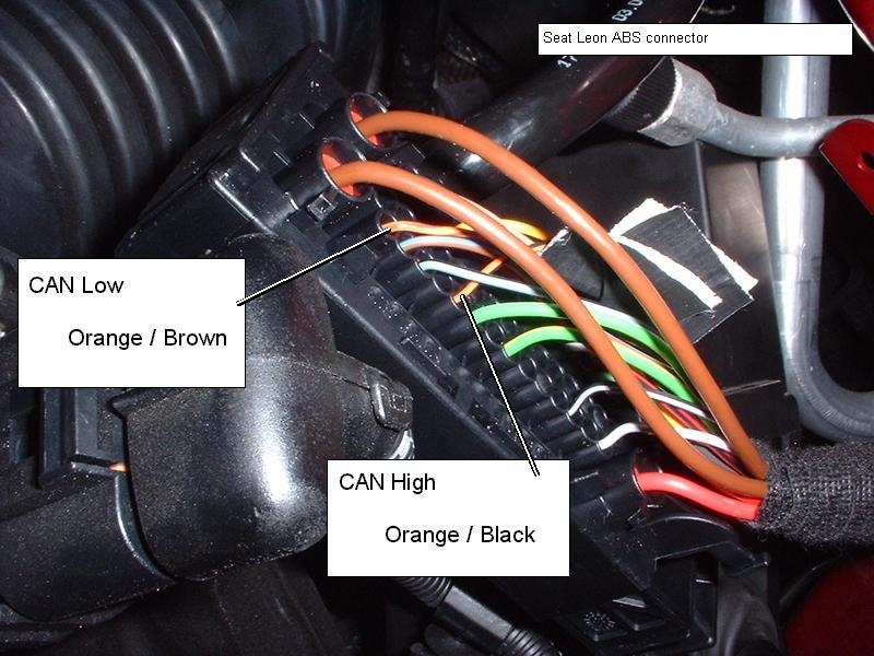Seat Leon Wire Colours CAN HIGH CAN LOW ORANGE / BLACK ORANGE / BROWN