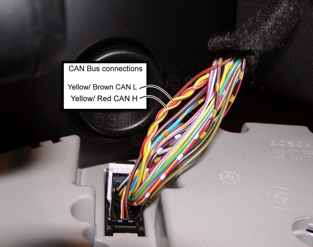 New BMW 3 Series Wire Colours CAN HIGH CAN LOW YELLOW with RED trace YELLOW with BROWN