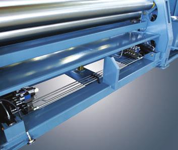 (Rectilinear Rolls System designed for top roll dia 0) Strengthen Bearing System Synchronized Rolls System Rolls are guided with spherical roller