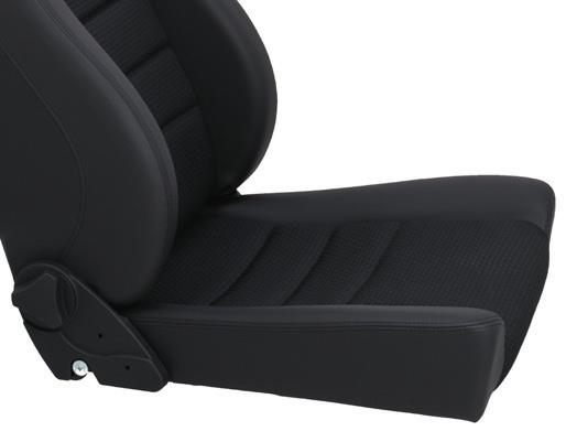 Sportline N Sportline T: Very short, flat seat for special versions, e.g. swivelling seat and rounded, luxury headrest with height and tilt adjustment.