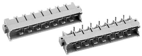 DIN 41 612 Type H 15 Male connectors Identification of contacts Part No. Drawing Dimensions in mm Male connector Performance level 1 4) for faston 6.3 x 2.