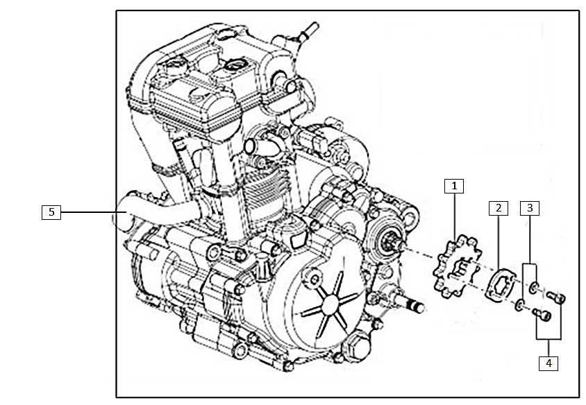 D-7: ENGINE ASS'Y & DRIVE SPROCKET 8678R CHANGED IN B06 B06 SPROCKET Z3 00H080 SPROCKET RETAINER PLATE 3