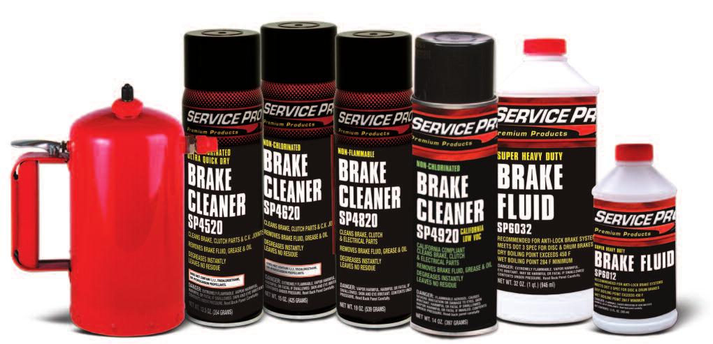 BRAKE MAINTENANCE PRODUCTS ULTRA FAST DRY NON-CHLORINATED BRAKE CLEANER Ultra fast drying formula Quickly dissolves and removes grease, oil and brake fluid Leaves no residue Cleans parts without