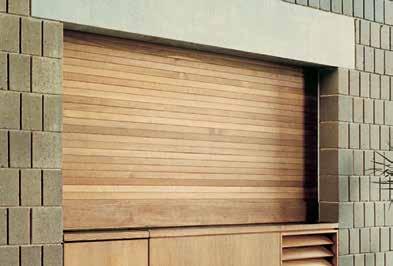 COMMERCIAL DOORS MODEL 530 WOOD COUNTER SHUTTERS Available in a variety of wood species, these counter shutters provide security with a warm, finished appearance.