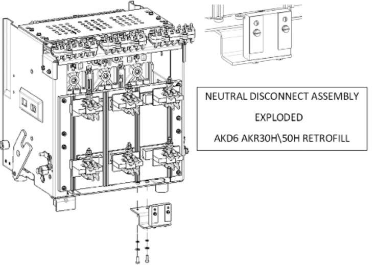 Neutral Disconnect Assembly Low voltage switchgear employ three-pole main and tie breakers in four-wire systems. There is a solid neutral running throughout the switchgear.