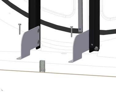 Use two more Lag Screws to attach the Fan to the Wall through the holes in the Post Brackets (Step 3, Item 6).