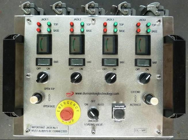 Page 10 DL-M control system DL-M pendant control systems can be used by a single operator to monitor and control up to 12 jacks and are operated from a control box as shown below (DL-M4 shown).