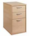 Maestro 25 PL Panel leg / Storage esk High Pedestal 2 shallow and 1 filing drawer ccepts both 4 & foolscap files OE R25H6 426 600 R25H8 426 800 eech () Maple (M) Oak (O)