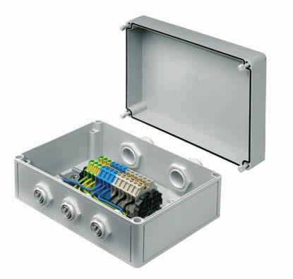RST compact distributor RST multi distributor Distribution box Equip as needed with M 25 appliance connectors 2 to 5 pole 1 input; 3 outputs pre-wired with 2.