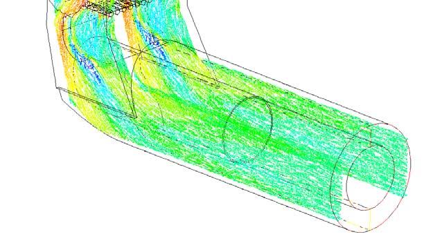 Retention zone Guide vane CFD calculation of