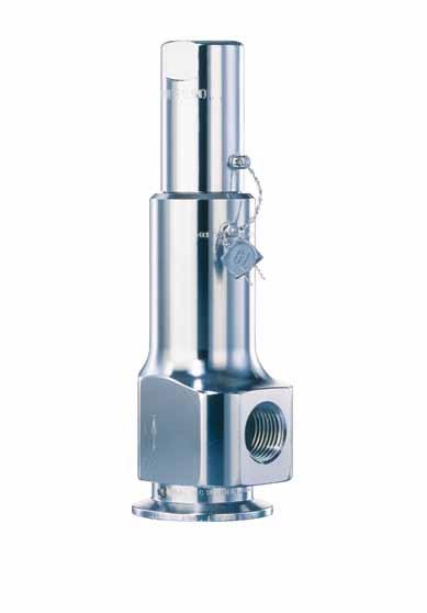 Type Type 481 Cap H2 Inlet: Clamp connection Outlet: Threaded connection 481 Type 481 Safety Relief Valves spring loaded Type 481 Packed knob H4 Inlet: Aseptic clamp and nut Outlet: Threaded