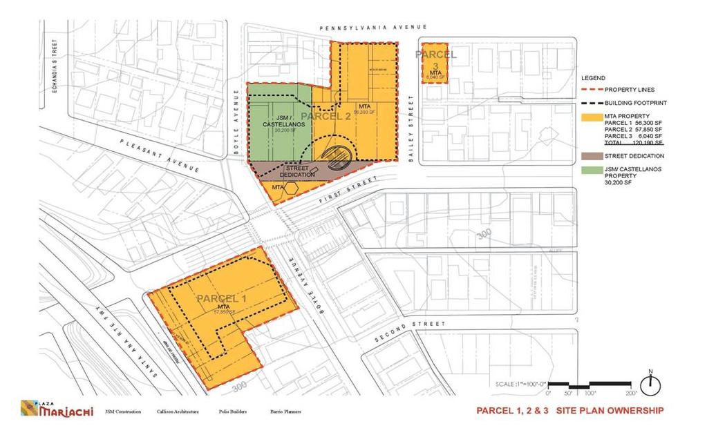 1st + Boyle Site: Metro-owned property, private property and a street closing totaling +3.