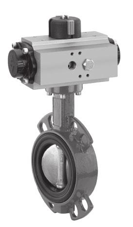 The butterfly valve can be supplied with