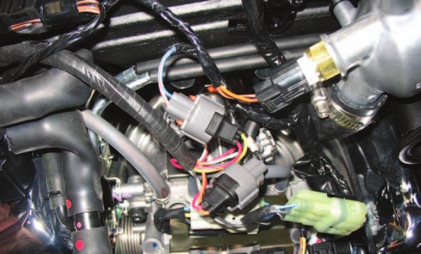 E 10 Plug the PCV harness in line of the stock wiring harness and throttle body connections