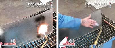 Polystyrene W000274839 No protection Plexiglas Thermishield protected Thermishield Heat Shield Gel Protect
