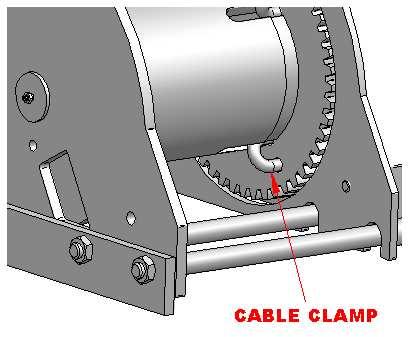Check to make sure the rope is reeled in from the bottom of the drum. 2.4. Continue to spool the rope until at least four (4) complete coils of wire rope are snugly on the drum. WARNING!