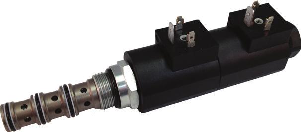 OPERATION This is a proportional, non-compensated, 3 position 4 way, directional flow control solenoid valve, with closed-center spool.