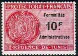 16 FORMALITES 58. 500F rose & black... 25.00 Other values in the range would be expected but have not been seen. c1930.