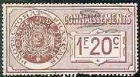 CONNAISSEMENTS (BILLS OF LADING) Four part stamps, A : the first stamp with face value was affixed to the shipper's original bill of