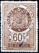 .. 50.00 1925. Same design as 1895. No wmk. Perf 13. 47. 2F & 1/10 green... 5.00 DIMENSION Tax originally based on document size. 9 1895. Arms. No wmk. 1. 30c violet-black... 1.00 2. 60c brown... 1.00 3.
