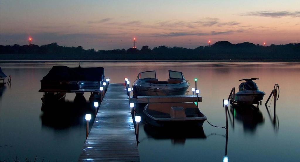 12 Lumens Solar Dock Post Lites 8X brigthter and longer lasting than solar garden lights! The Solar Dock Lite v5 is a great way to light up your dock or pier.
