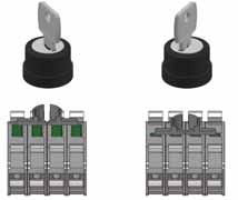 4-slot mounting adapter E2 1SC2BCA11AA E2 1SC2BCA19AA E2 1SC2DCA11AA E2 1SC2DCA19AA The standard colour of the selectors in the above-mentioned codes is BLACK. Other colours on request.
