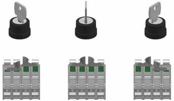1SC3DCE11AA E2 1SC3ECE11AA E2 1SC3DCE19AA E2 1SC3ECE19AA The 3-position selector switches are supplied with actuators that activate 2 contacts at the same time.