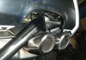 of hitch over exhaust and secure into position with