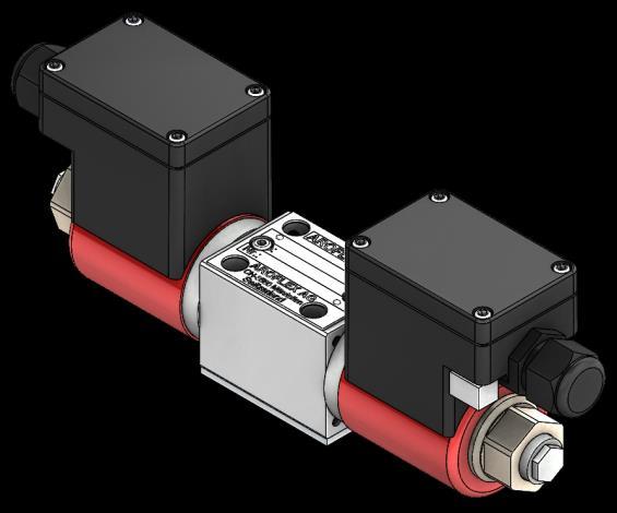 For pressure reducing in A and B, it needs two solenoids. Application A typical application is for example a pilot valve for larger proportional directional control valves.