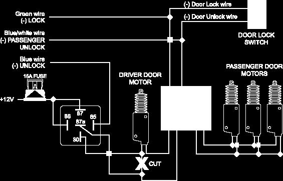 Two Stage Door Lock Diagrams When connected as shown below,