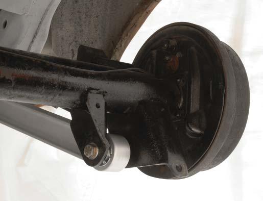 Place jack stands under the rear end housing so it is in the ride height position.