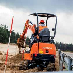 additions to any fleet. Compared with other mini excavators, the ZAXIS 17U and 19U are leading the pack in terms of cycle times and workload.