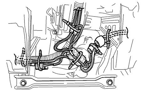 with two wire ties. Secure the V4 harness and V5 harness to the driver side metal brace with one wire tie. (Fig. 2-23) Fig.