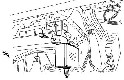 3-7 Screw (m) Locate and remove the screw from the air conditioner unit in the glove box area. (Fig.