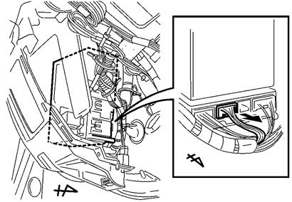 2-7) (j) Route the V5 harness and V4 harness toward the driver side J/B area, then secure it to the vehicle harness with one wire tie. (Fig. 2-8) Fig.