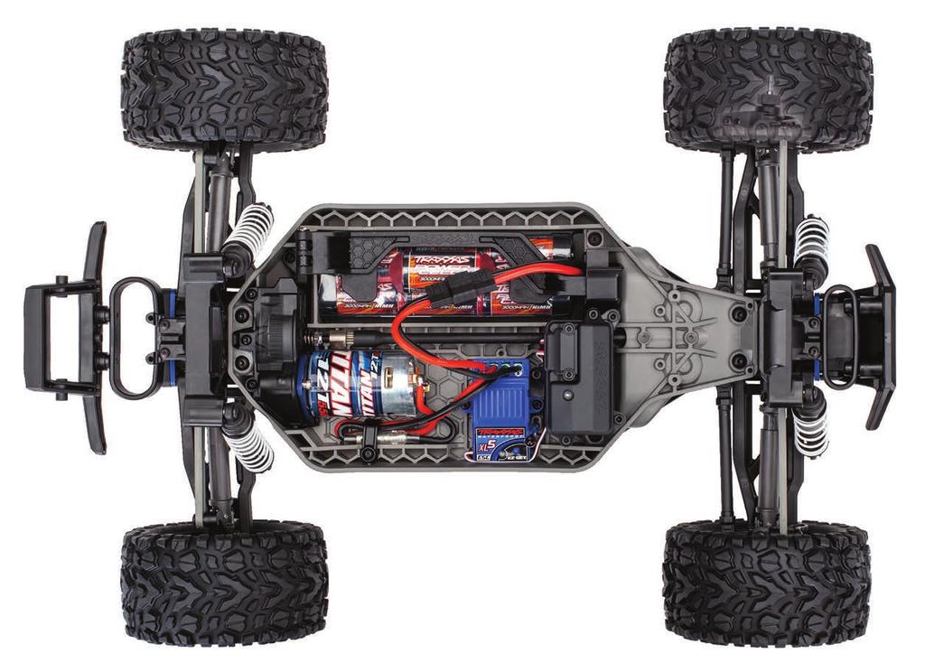 ANATOMY OF THE RUSTLER 4X4 Shock Battery Hold-Down Traxxas High-Current Connector Steering Block