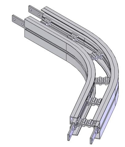 Horizontal Plain Bend 60 Chain required 2-way (300, 500, 700, 1000) : 1.5, 1.9, 2.3, 2.9 meter Slide rail required 2-way(300, 500, 700, 1000): 2.9, 3.