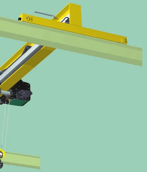 rd cranes for load from 125 to 100 000 kg Crane version with power feeding line enclosed in cable chain Travelling motor gear box Quietly and smoothly start of the motor : - 2 travelling speed -