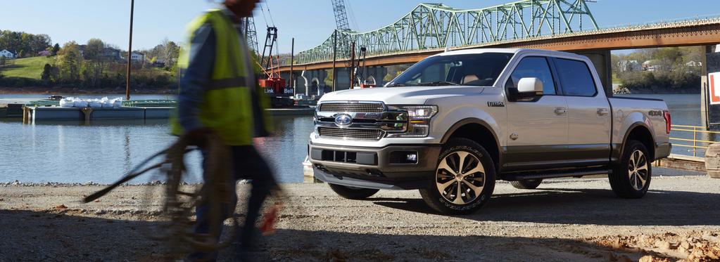 Exterior Style & Dimensions The 2019 F-150 offers a commanding presence with its formidable front fascia and grille, as well as its robust body frame.