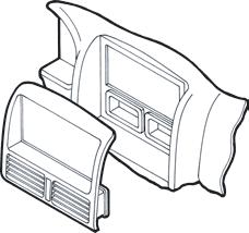 95-7801 DSH DISSSEMLY HOND CRV 1997-001 1 Disconnect the negative battery terminal to prevent Open the glove box, squeeze the retaining clips and remove the stoppers.