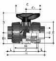 Valves VKD Double union ball valves Manual EPDM seals Premium Quality Valve for Demanding Environments d DN PN L Z H E Weight gms ode 16 10 16 14 75 103 55 49 66 200 H0 DK 305 20 15 16 16 71 103 55