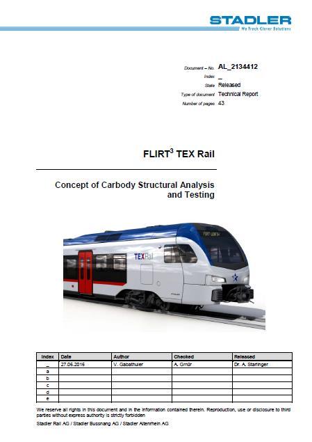 Case Study: TEX Rail DMU Alternative Compliance Initial report outlining design/analysis