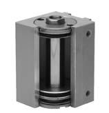 7 Types Double cting COMPCT Cylinders - Single and End Standard COMPCT Cylinders Our most space efficient duty. Short rod bearing and thin piston design are for guided loads.