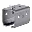 HELM Hardware for Sliding Gates Single Parts HELM -04 Lock joint soffit bracket in blank steel or stainless steel,