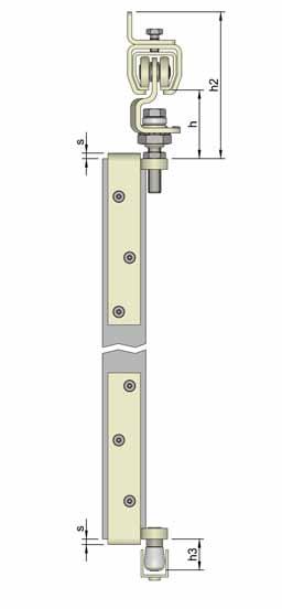 HELM Folding Door Hardware Technical information Type "B" butt front-mounted Hardware combination HELM -00 Track profile HELM -0/-0 Wall or ceiling bracket 3 3 4 HELM -86/-4 Trolley hanger HELM -97