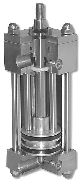 SERIES SS WITH NR OPTION: NON-ROTATING (NFPA) Non-Rotating Cylinders through Bore 00 PSI Air, 00 PSI Hydraulic (Non-Shock) Benefits Two internal guide rods throughout stroke High repeatability at