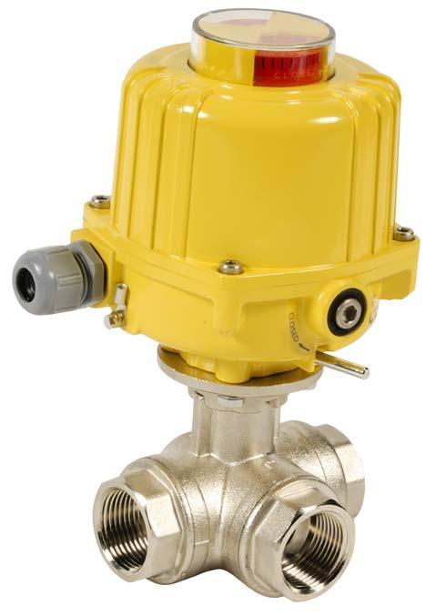 513-514 VALVES WITH SA03 ELECTRIC ACTUATOR CHARACTERISTICS The 513+SA03 L-port and 514+SA03 T-port stainless steel 3-way ball valves are dedicated to the mixing, diverting or automatic discharging of