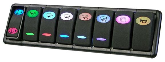 Multicolour LED Rocker Switch Panel Introduction The E-Plex 428RSP series; a programmable, multi-color LED, rocker switch panel designed to operate within an E-Plex system.