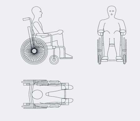 Diagram A - Wheelchair Dimensions 700mm 1350mm