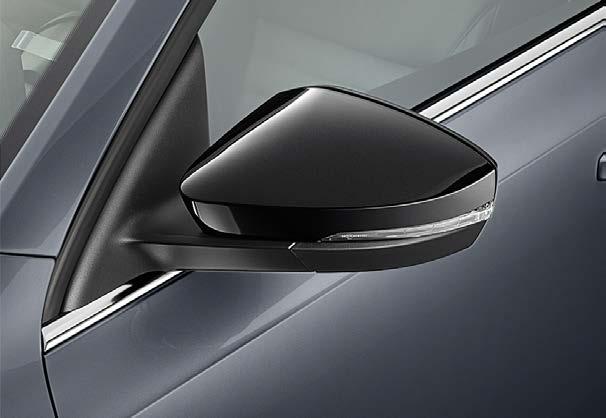 External mirrors decorative caps 5E0 072 530B III Material: ABS Elegance Style Quality For all those who like to live life to the full, look no further than the ŠKODA Original Accessories range for